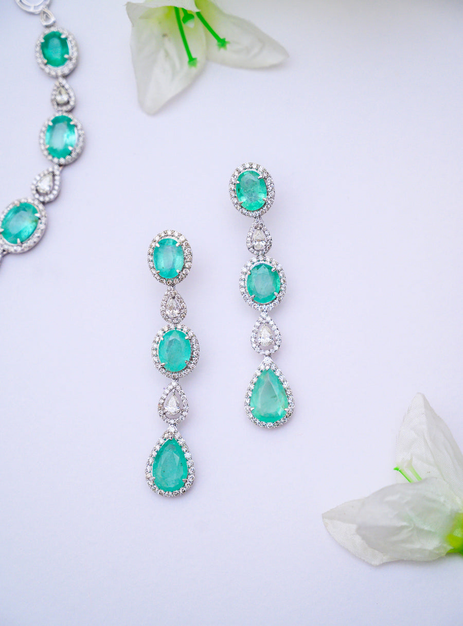 Sparkling Russian Emerald Earings
