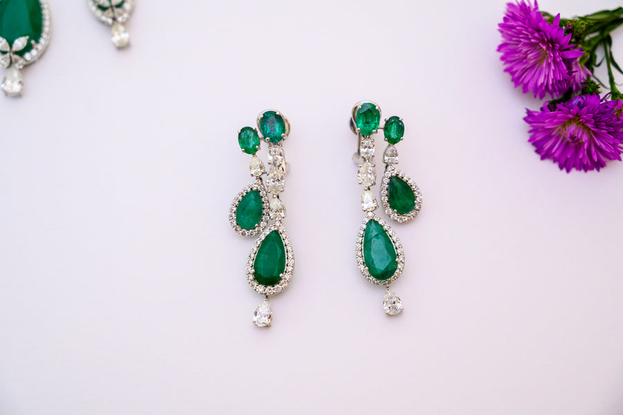 Emerald Elegance Earings