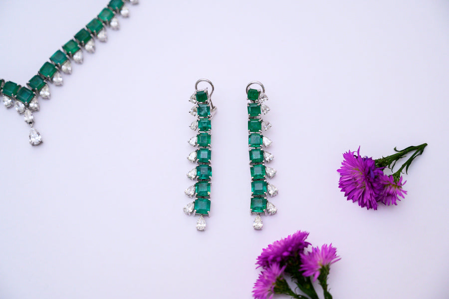 Emerald Elegance Earings