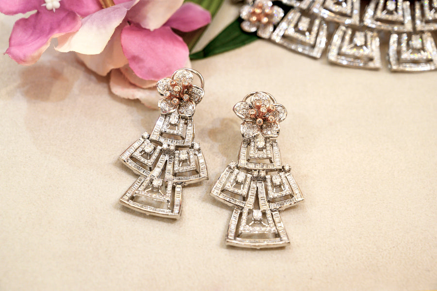 The Rose Gold Diamanté Earings