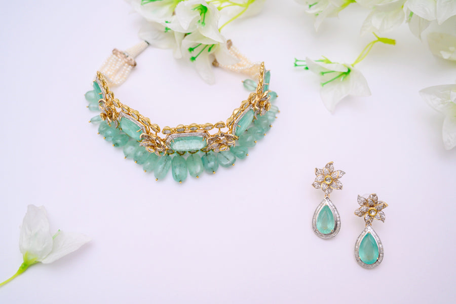 Elegant Emerald Floral Set